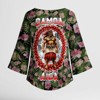 Samoa Aiga Polynesian Kimono Sleeve Blouse Tropical Floral Hibiscus Pattern Island Heritage TS04 - Polynesian Pride