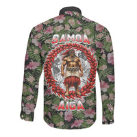 Samoa Aiga Polynesian Long Sleeve Button Shirt Tropical Floral Hibiscus Pattern Island Heritage TS04 - Polynesian Pride