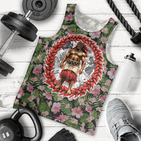 Samoa Aiga Polynesian Men Tank Top Tropical Floral Hibiscus Pattern Island Heritage TS04 - Polynesian Pride