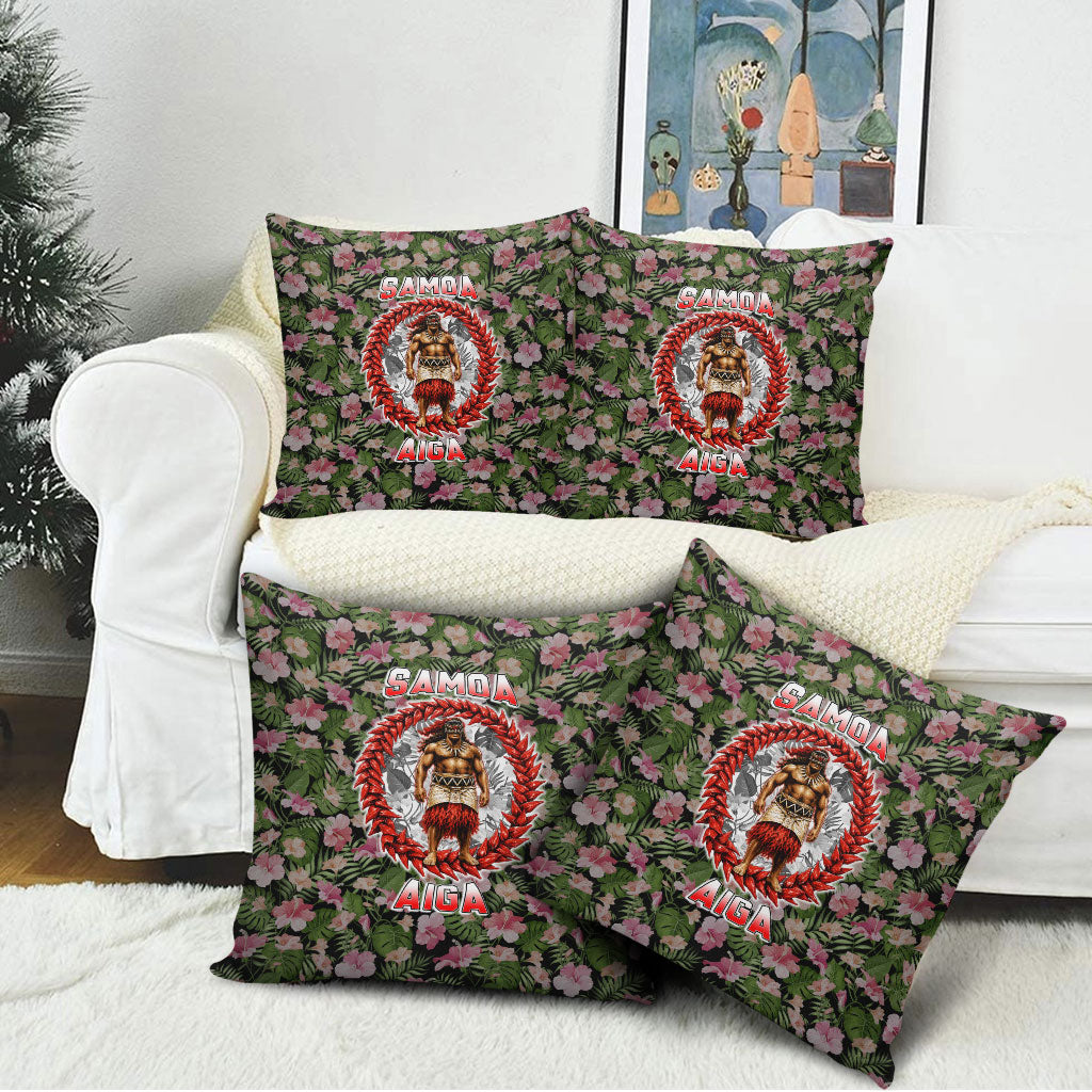 Samoa Aiga Polynesian Pillow Cover Tropical Floral Hibiscus Pattern Island Heritage TS04 - Polynesian Pride