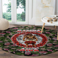 Samoa Aiga Polynesian Round Carpet Tropical Floral Hibiscus Pattern Island Heritage TS04 - Polynesian Pride