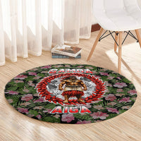 Samoa Aiga Polynesian Round Carpet Tropical Floral Hibiscus Pattern Island Heritage TS04 - Polynesian Pride