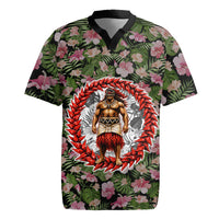 Samoa Aiga Polynesian Rugby Jersey Tropical Floral Hibiscus Pattern Island Heritage TS04 Green Red - Polynesian Pride