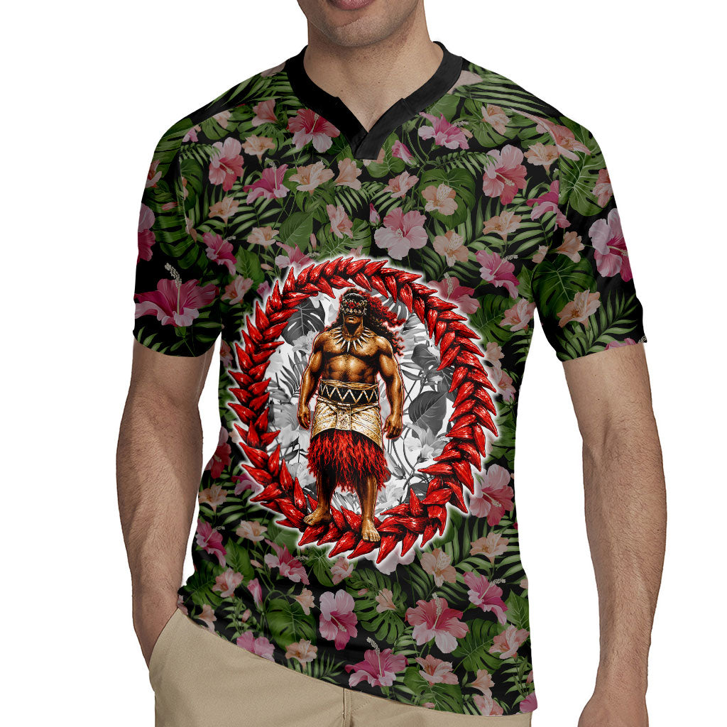 Samoa Aiga Polynesian Rugby Jersey Tropical Floral Hibiscus Pattern Island Heritage TS04 - Polynesian Pride