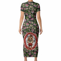 Samoa Aiga Polynesian Short Sleeve Bodycon Dress Tropical Floral Hibiscus Pattern Island Heritage TS04 - Polynesian Pride