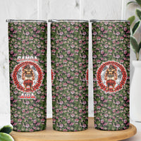 Samoa Aiga Polynesian Skinny Tumbler Tropical Floral Hibiscus Pattern Island Heritage TS04 - Polynesian Pride