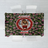 Samoa Aiga Polynesian Tablecloth Tropical Floral Hibiscus Pattern Island Heritage TS04 Green Red - Polynesian Pride