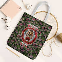 Samoa Aiga Polynesian Tote Bag Tropical Floral Hibiscus Pattern Island Heritage TS04 White Strap One Size Green Red - Polynesian Pride