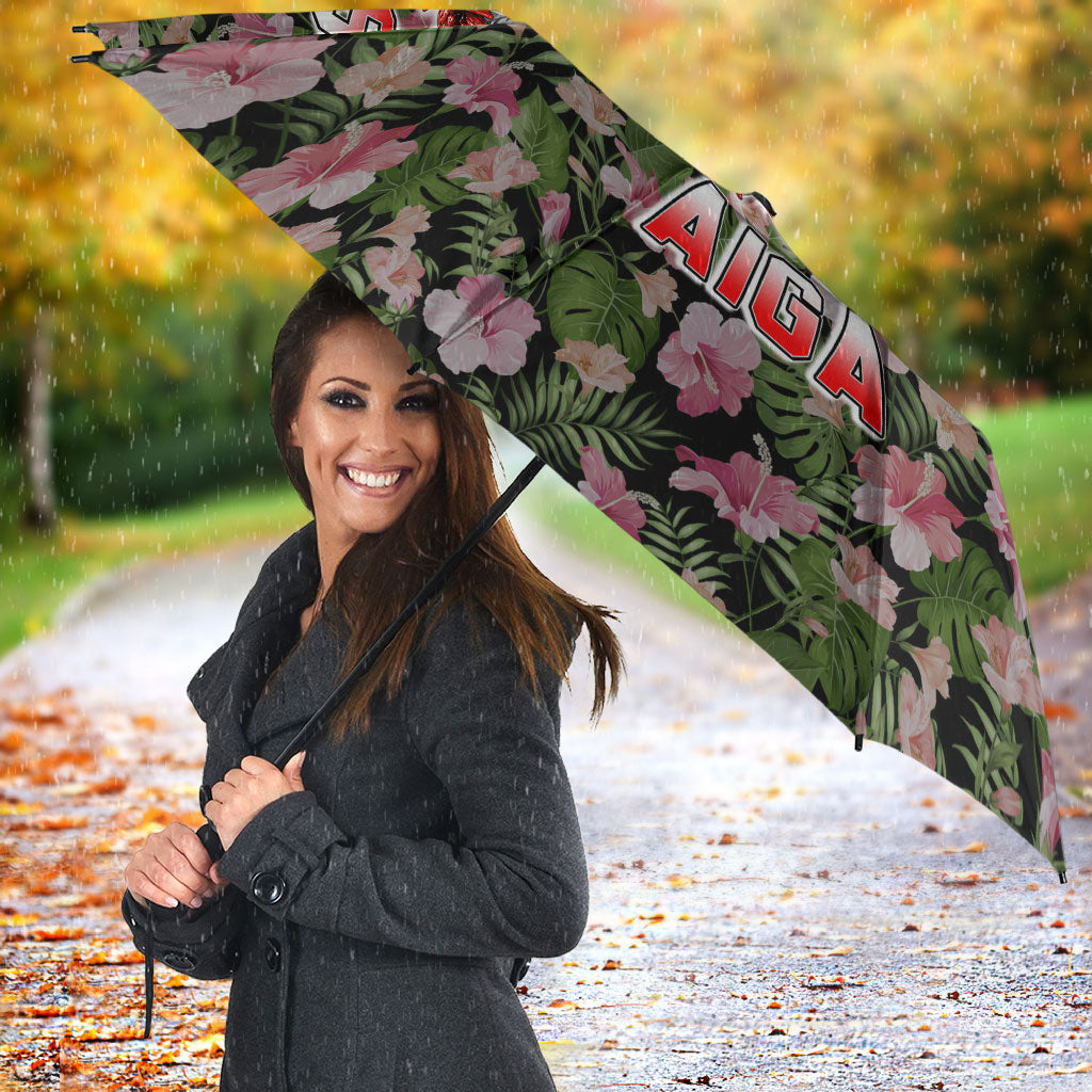Samoa Aiga Polynesian Umbrella Tropical Floral Hibiscus Pattern Island Heritage TS04 - Polynesian Pride
