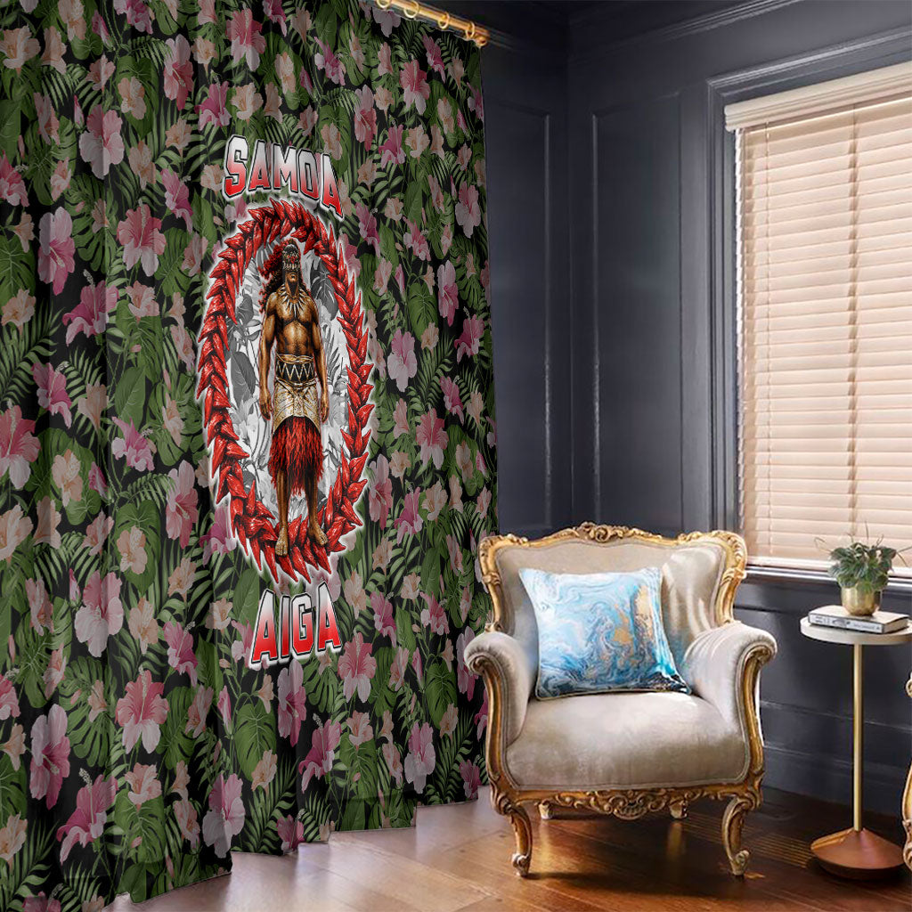 Samoa Aiga Polynesian Window Curtain Tropical Floral Hibiscus Pattern Island Heritage TS04 - Polynesian Pride
