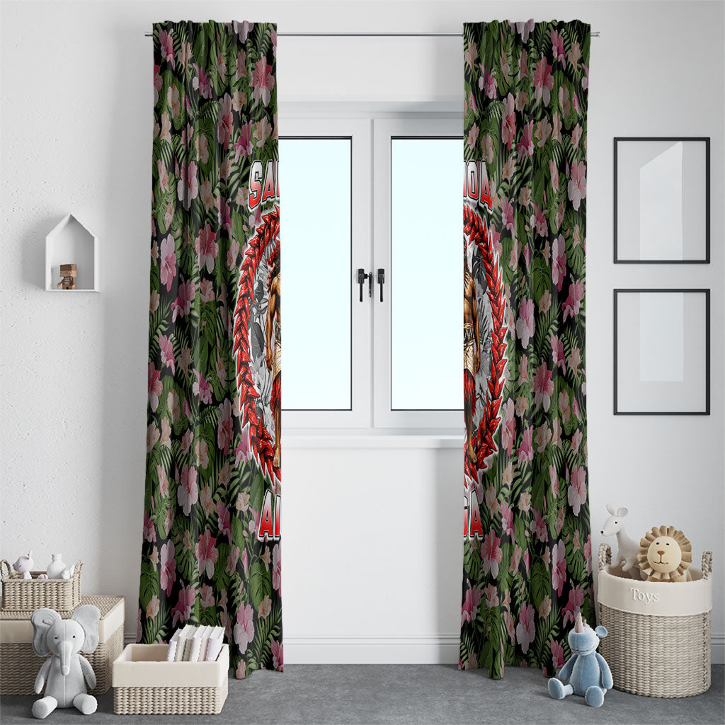 Samoa Aiga Polynesian Window Curtain Tropical Floral Hibiscus Pattern Island Heritage TS04 - Polynesian Pride