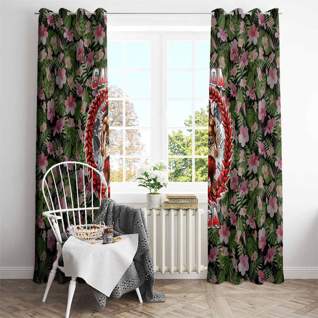 Samoa Aiga Polynesian Window Curtain Tropical Floral Hibiscus Pattern Island Heritage TS04 - Polynesian Pride
