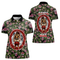 Samoa Aiga Polynesian Women Polo Shirt Tropical Floral Hibiscus Pattern Island Heritage TS04 - Polynesian Pride
