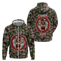 Samoa Aiga Polynesian Zip Hoodie Tropical Floral Hibiscus Pattern Island Heritage TS04 - Polynesian Pride