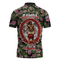 Samoa Aiga Polynesian Zipper Polo Shirt Tropical Floral Hibiscus Pattern Island Heritage TS04 - Polynesian Pride