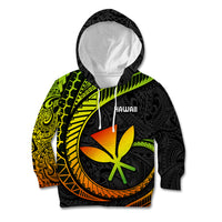 Hawaii Kanaka Maoli Kid Hoodie Polynesian Tornado Infusion Gradient TS04 Gradient - Polynesian Pride