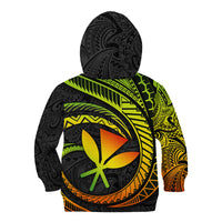 Hawaii Kanaka Maoli Kid Hoodie Polynesian Tornado Infusion Gradient TS04 - Polynesian Pride