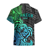 Zodiac Cancer Hawaiian Shirt Polynesian in Gradient Blue TS04 - Polynesian Pride