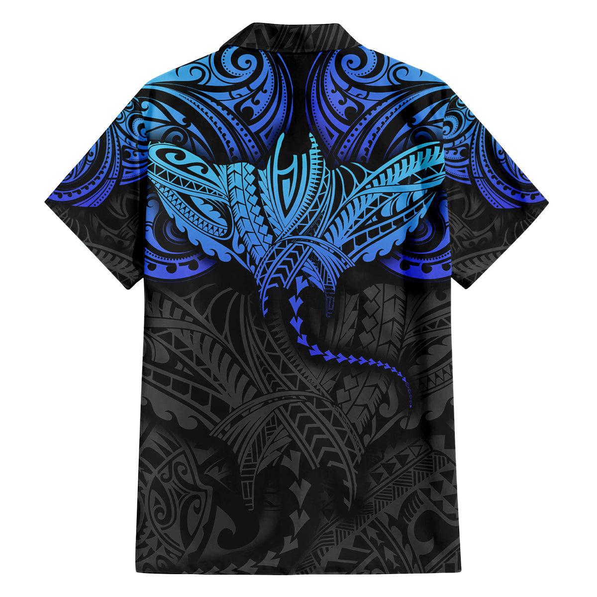 Polynesian Ray Pattern Family Matching Summer Maxi Dress and Hawaiian Shirt TS04 - Polynesian Pride