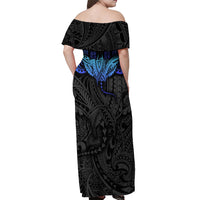 Polynesian Ray Pattern Off Shoulder Maxi Dress TS04 - Polynesian Pride