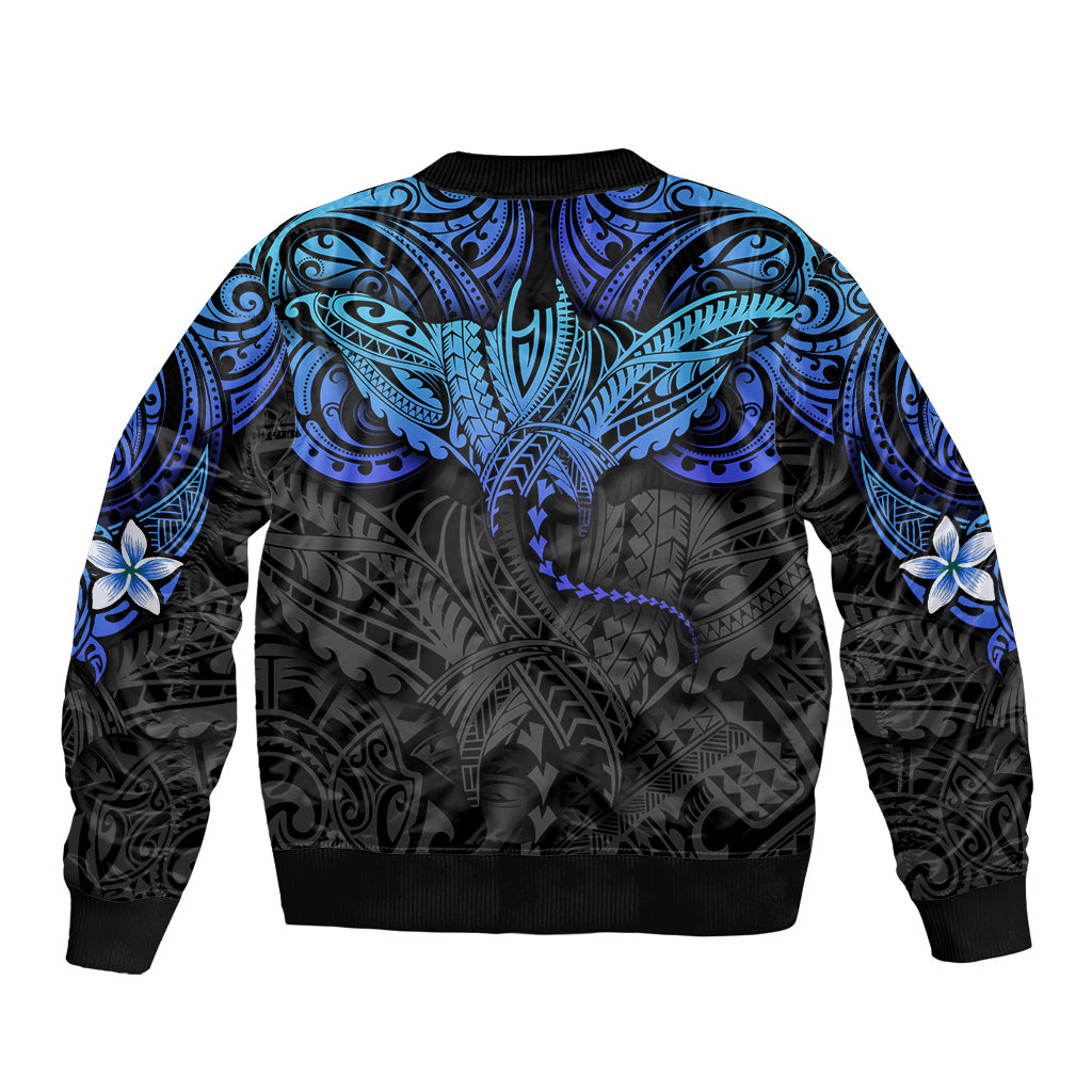Polynesian Ray Pattern Sleeve Zip Bomber Jacket TS04 - Polynesian Pride
