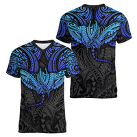 Polynesian Ray Pattern Women V Neck T Shirt TS04 - Polynesian Pride