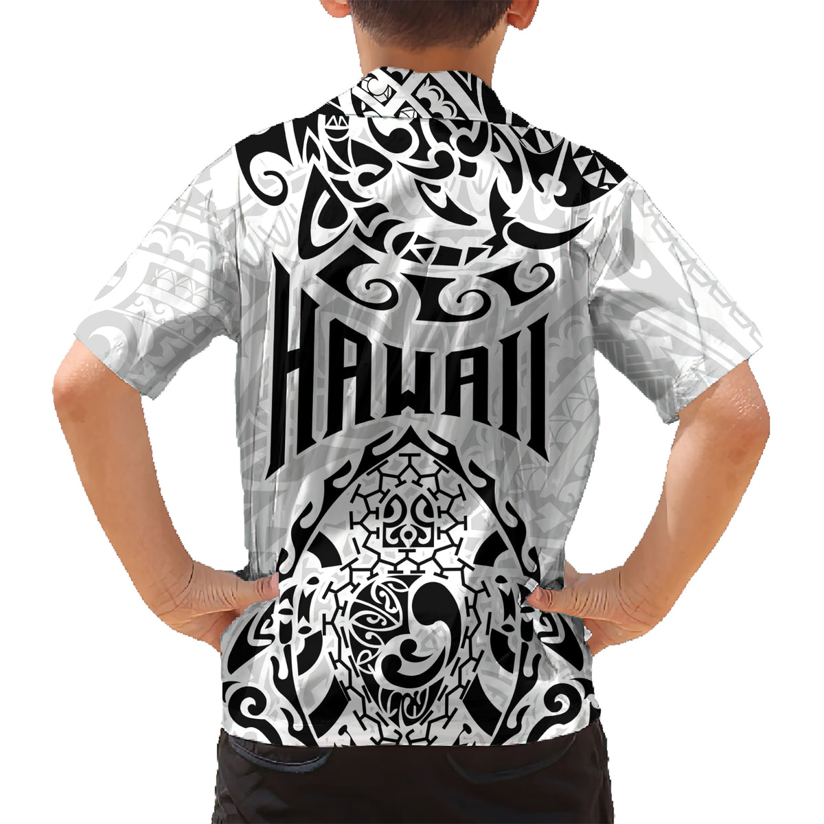 Hawaii Kid Hawaiian Shirt with Polynesian Turtle TS04 - Polynesian Pride