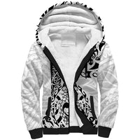 Hawaii Sherpa Hoodie with Polynesian Turtle TS04 Unisex Black/White - Polynesian Pride