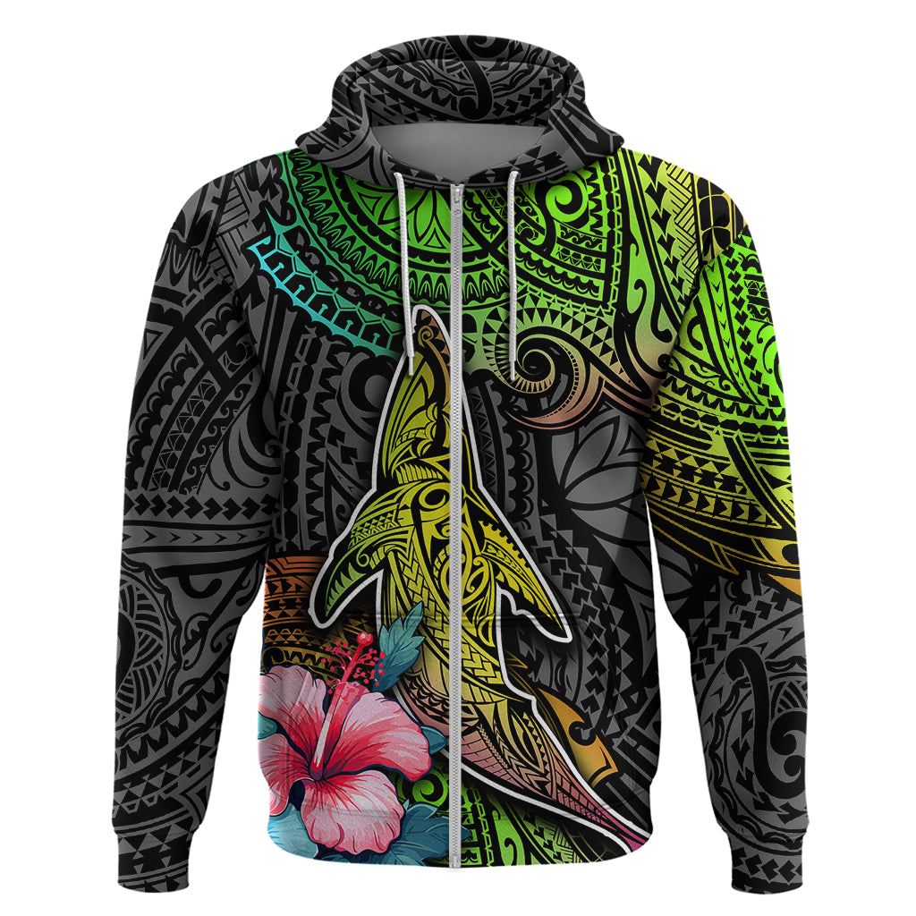 Polynesian Hoodie Whales and Compass Gradient Pattern TS04 - Polynesian Pride