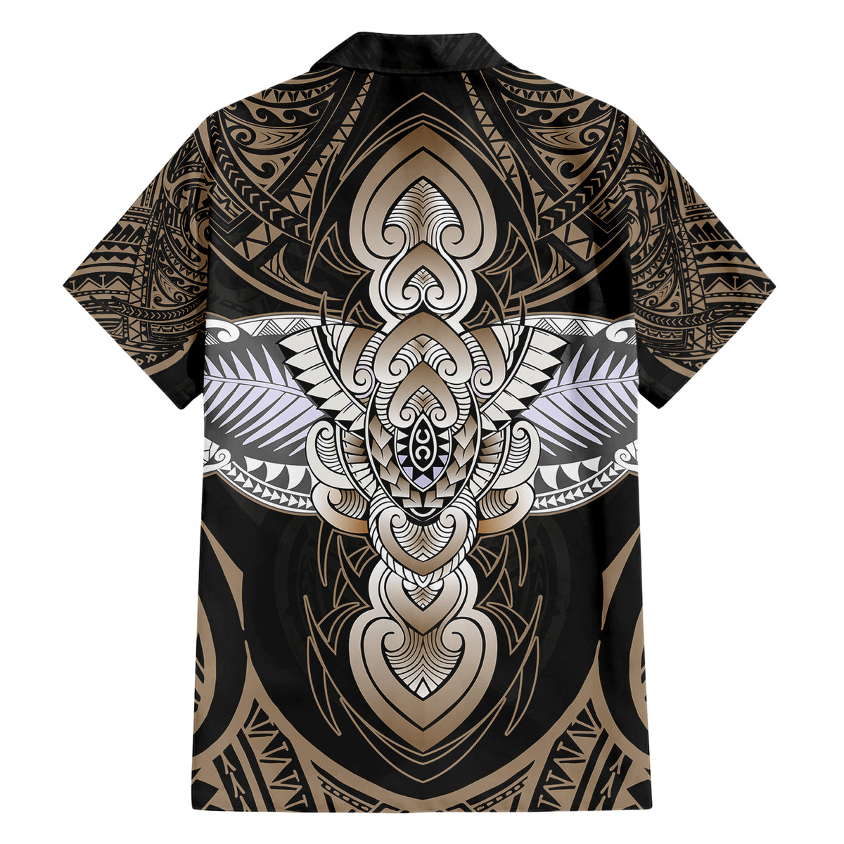 Polynesian Hawaii Tattoo Family Matching Short Sleeve Bodycon Dress and Hawaiian Shirt TS04 - Polynesian Pride