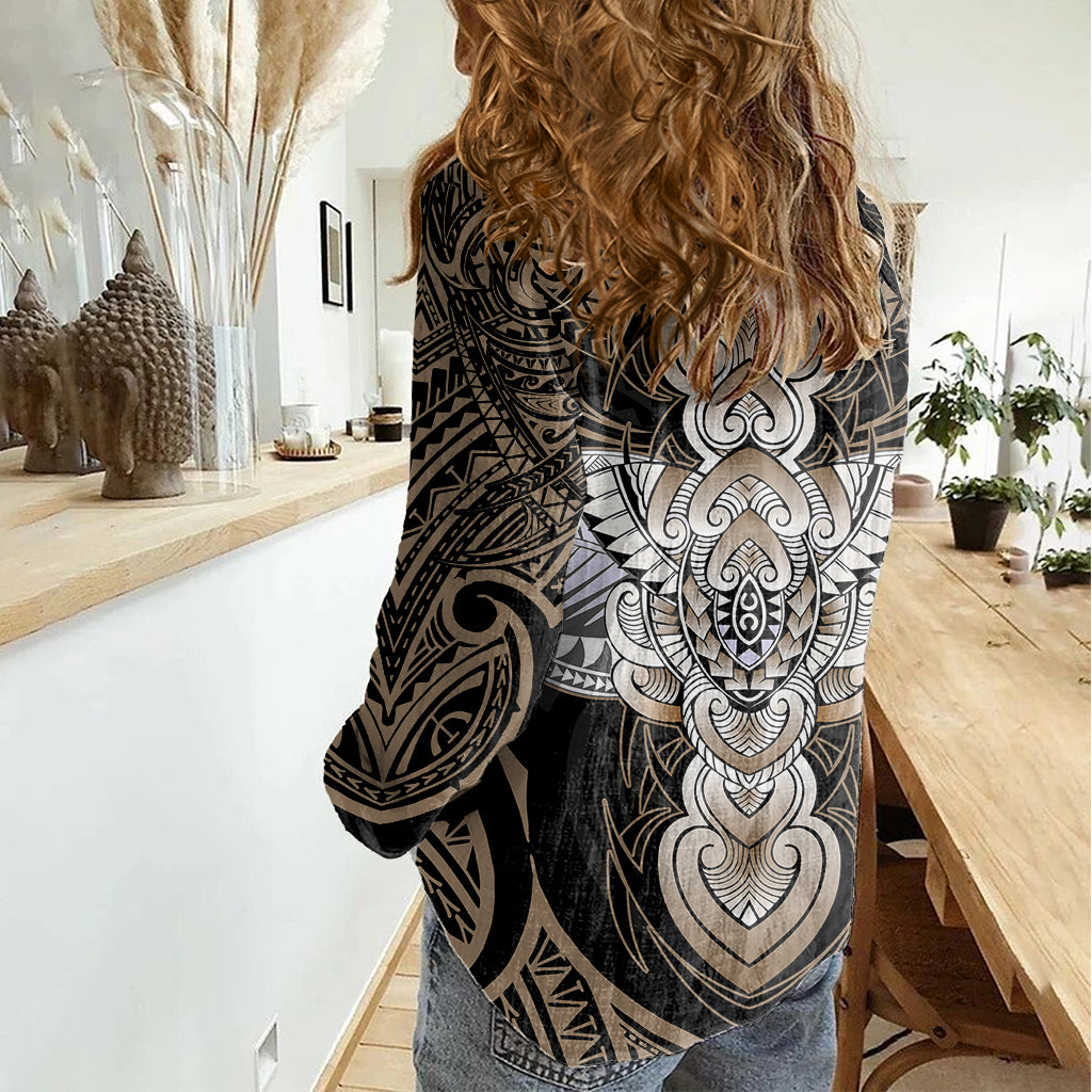 Polynesian Hawaii Tattoo Women Casual Shirt TS04 - Polynesian Pride