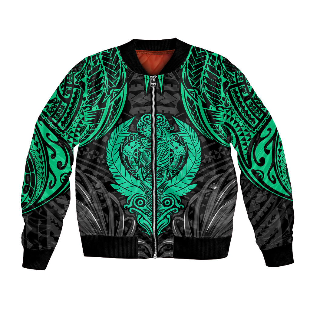 Polynesian Bomber Jacket Abstract Tiki TS04 Unisex Black/Yellow - Polynesian Pride