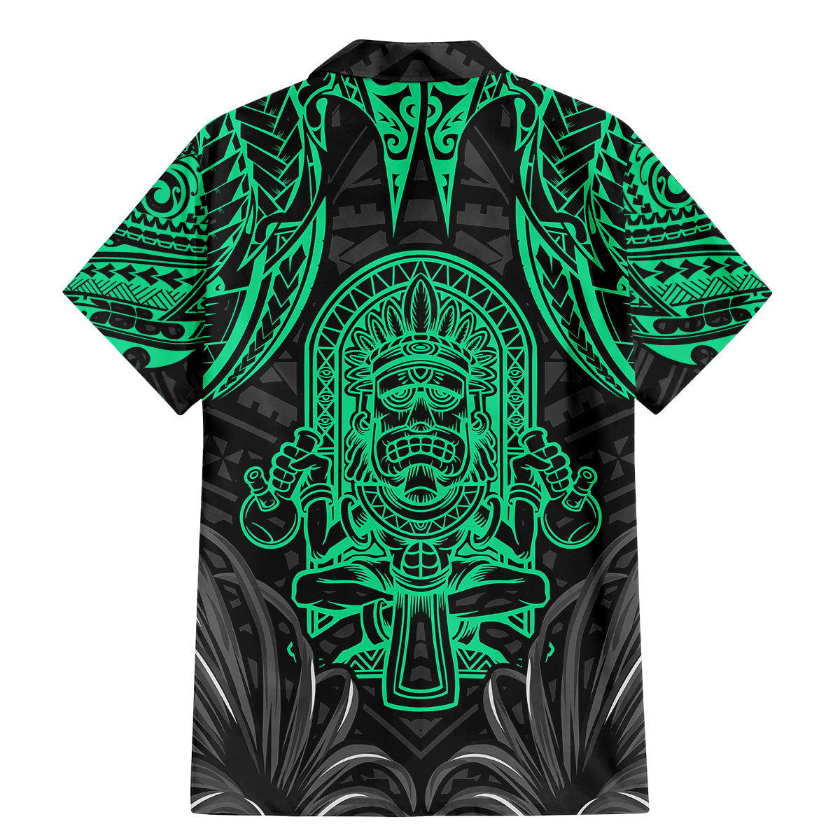 Polynesian Family Matching Mermaid Dress and Hawaiian Shirt Abstract Tiki TS04 - Polynesian Pride