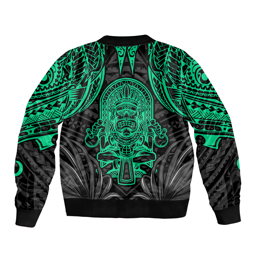 Polynesian Sleeve Zip Bomber Jacket Abstract Tiki TS04 - Polynesian Pride