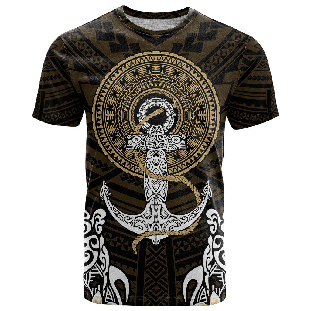 Polynesian Swordfish T Shirt with Anchor Pattern and Tribal Turtle TS04 - Polynesian Pride