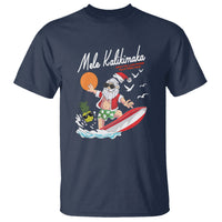 Mele Kalikimaka Surfing Santa Vintage Hawaiian Christmas T Shirt TS09 Navy - Polynesian Pride