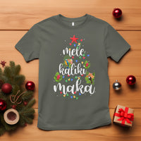 Mele Kalikimaka Hawaiian Christmas Tree T Shirt TS09 Military Green - Polynesian Pride