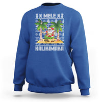 Mele Kalikimaka Santa Hawaiian Christmas Hula Dance Sweatshirt TS09 Royal Blue - Polynesian Pride