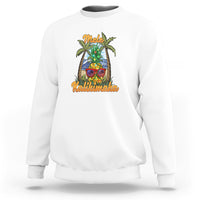 Mele Kalikimaka Christmas In Hawaii Xmas Light Pineapple Sweatshirt TS09 White - Polynesian Pride
