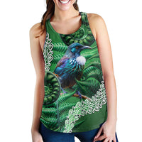 Tui Bird Koru Silver Fern Aotearoa Women Racerback Tank