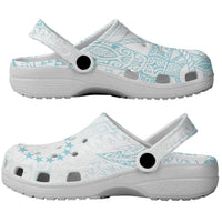 Turquoise Kuki Airani Tapakau Clogs Shoes Tribal Anchor Mix Tiare