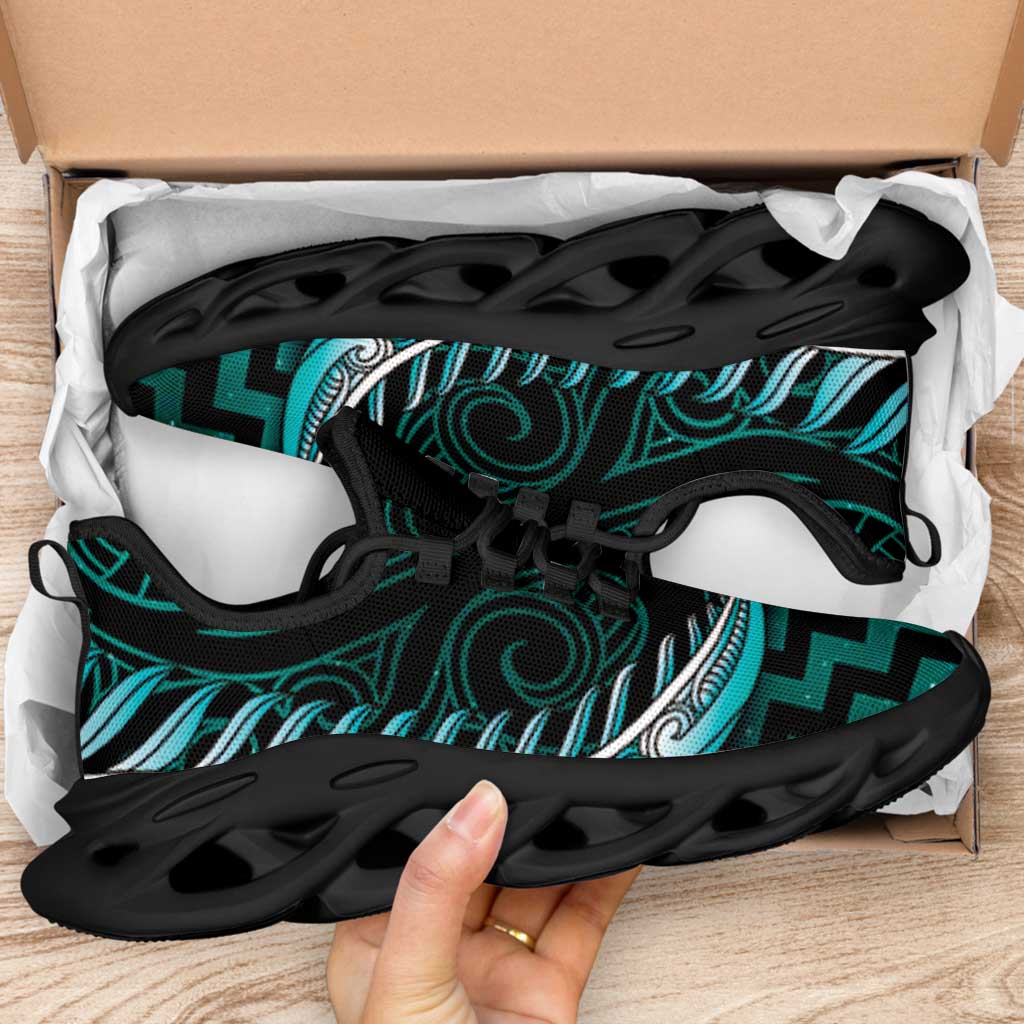 Turquoise Matariki New Zealand Clunky Sneakers Maori Poutama Galaxy Vibes