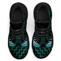 Turquoise Matariki New Zealand Clunky Sneakers Maori Poutama Galaxy Vibes