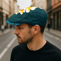 Turquosie Polynesia Jeff Hat Plumeria Tropical Leaves Galaxy Polynesian Art - Polynesian Pride