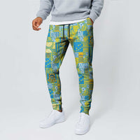 Tuvalu Manuia te Kilisimasi Jogger Pants Pacific Patchwork Xmas Vibes - Polynesian Pride