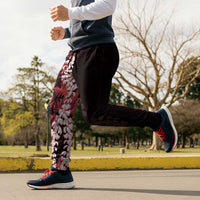 Ulaula Aloha Hawaii Lei Jogger Pants Tropical Flowers Elegant Vibe - Polynesian Pride