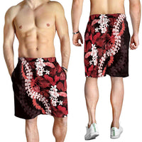 Ulaula Aloha Hawaii Lei Shorts for Men Tropical Flowers Elegant Vibe - Polynesian Pride
