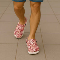 Ulaula Palaka Quilt Hawaii Clogs Shoes Hawaiian Tropical Monstera Sea Turtle