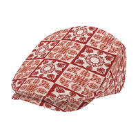 Ulaula Palaka Quilt Hawaii Jeff Hat Hawaiian Tropical Monstera Sea Turtle LT14 - Polynesian Pride