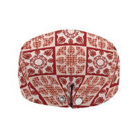 Ulaula Palaka Quilt Hawaii Jeff Hat Hawaiian Tropical Monstera Sea Turtle LT14 - Polynesian Pride